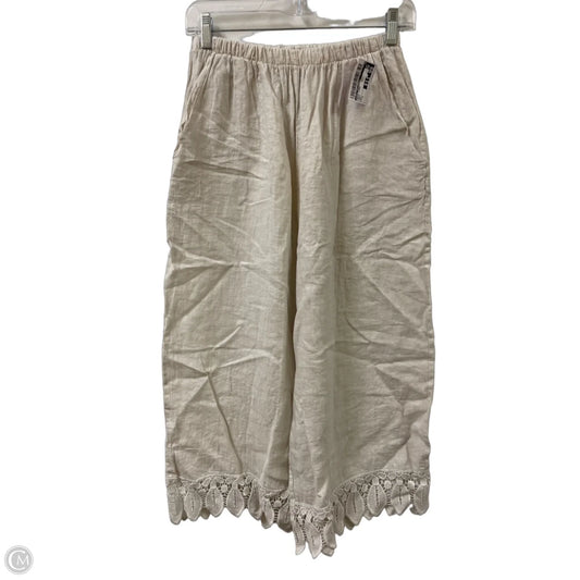 Pants Linen By Terzo Millennio In Cream, Size: 8