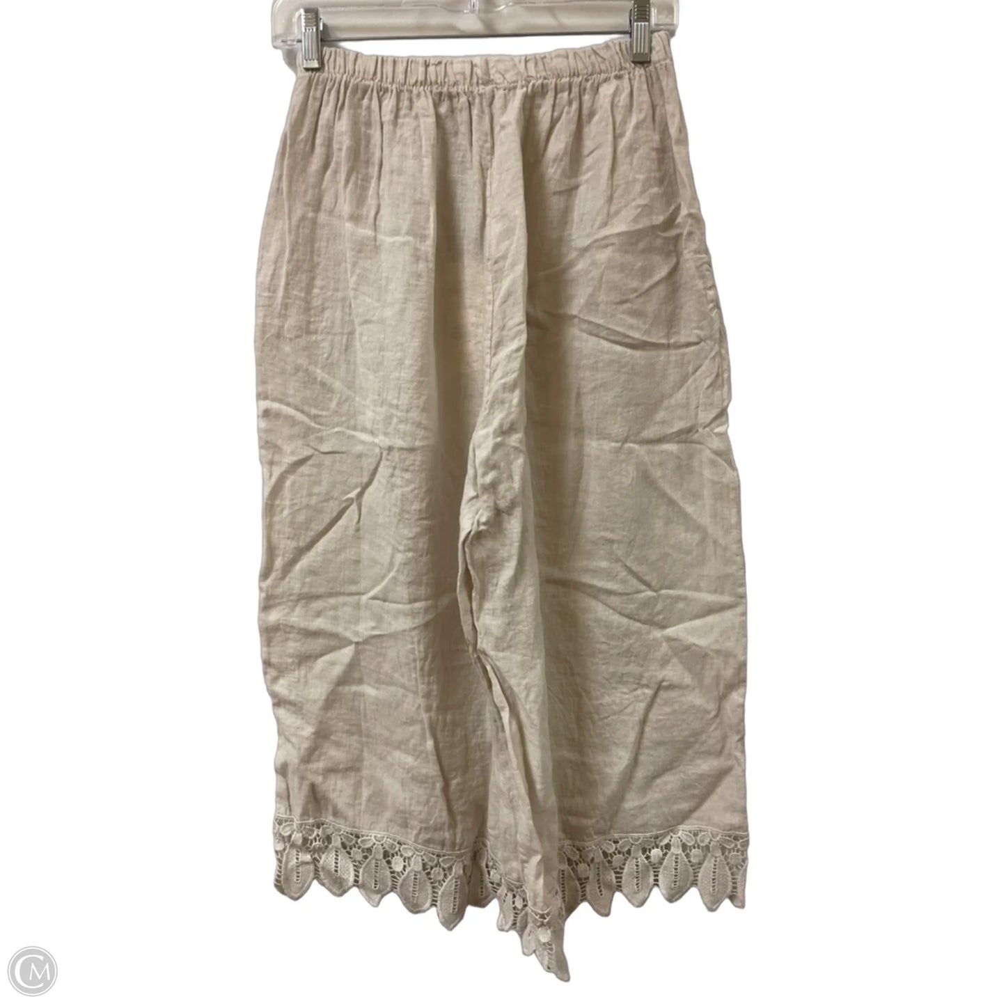 Pants Linen By Terzo Millennio In Cream, Size: 8