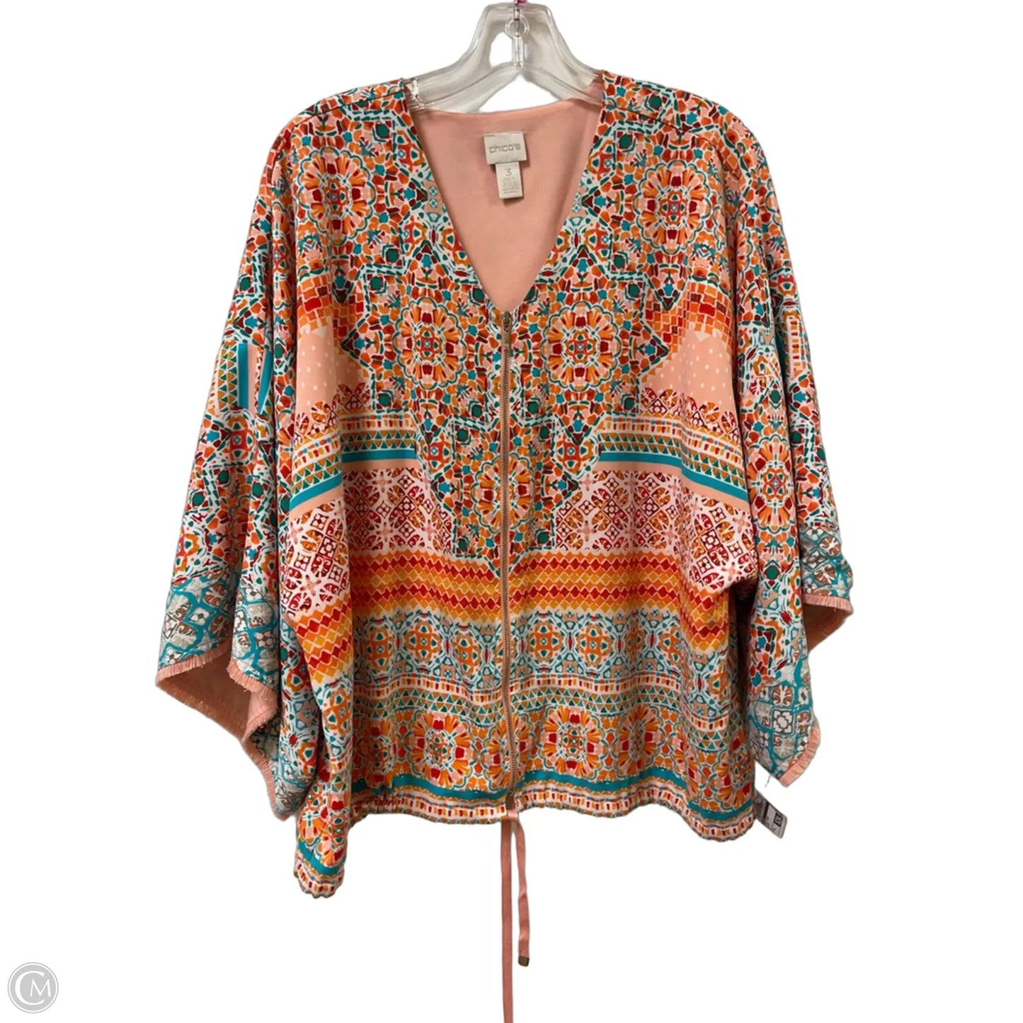 Jacket Other By Chicos In Orange, Size: Xl