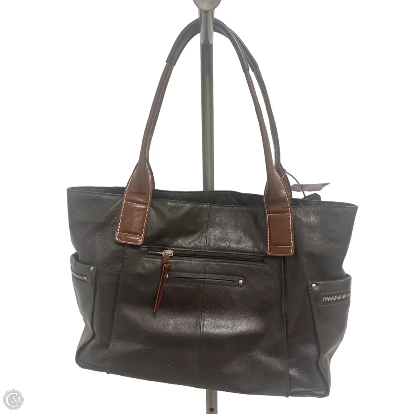 Handbag Leather By Clothes Mentor, Size: Large