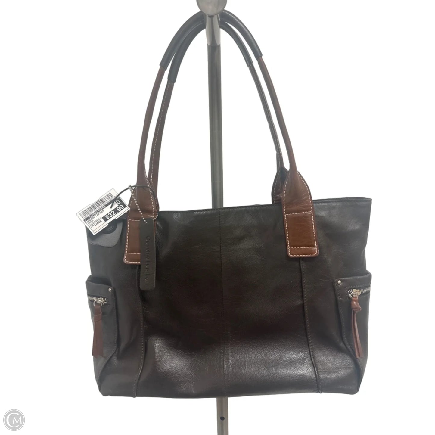 Handbag Leather By Clothes Mentor, Size: Large