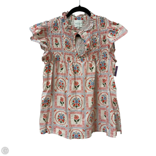 Top Short Sleeve By Cma In Floral Print, Size: M