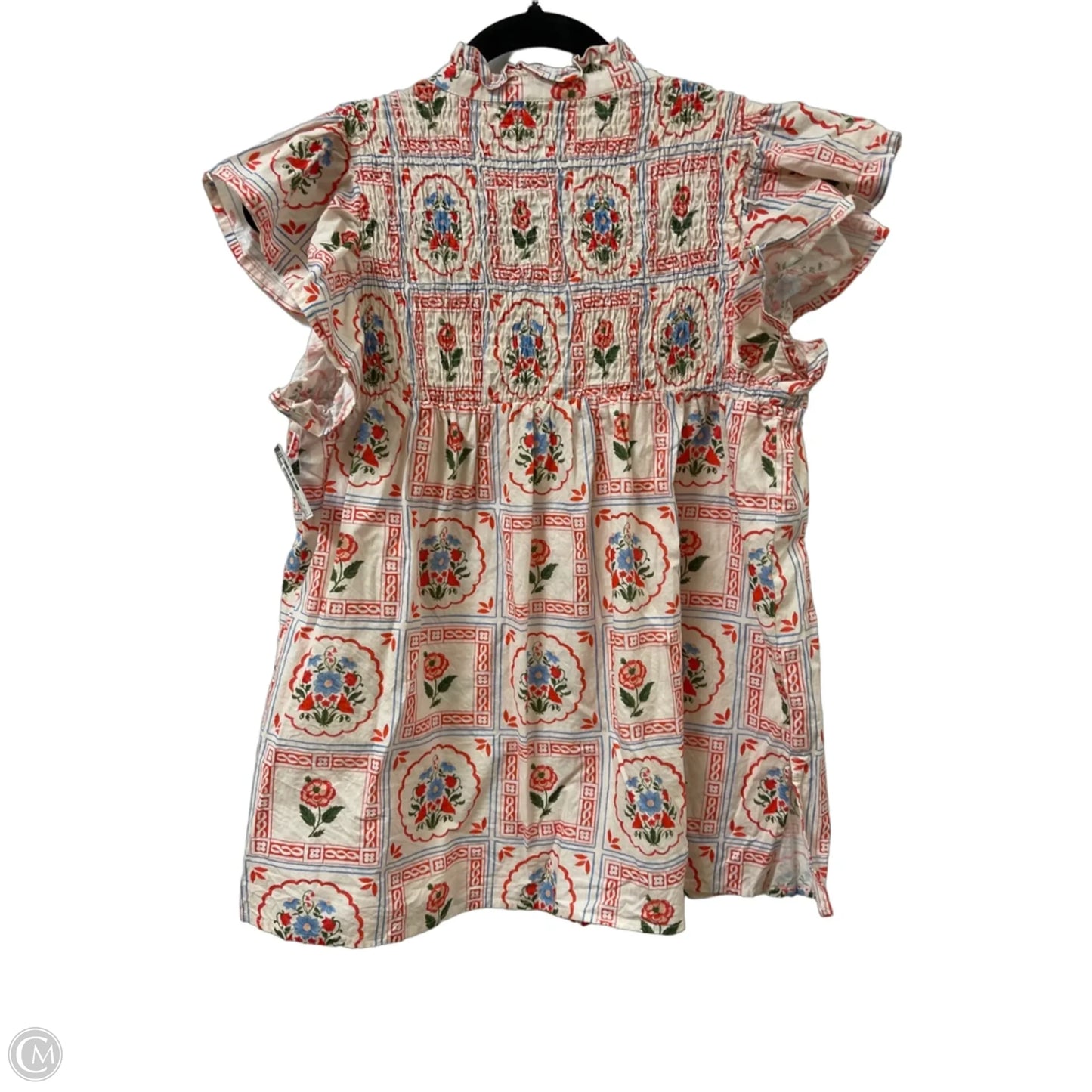 Top Short Sleeve By Cma In Floral Print, Size: M