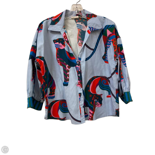 Blouse Long Sleeve By Cma In Blue, Size: M