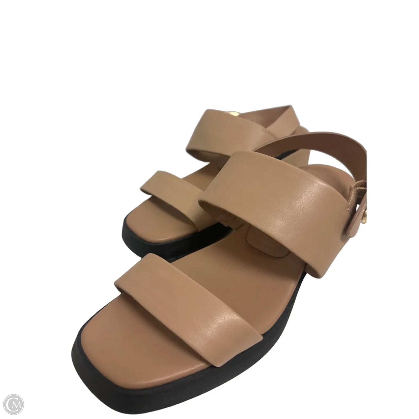 Sandals Heels Block By Aerosoles In Tan, Size: 10