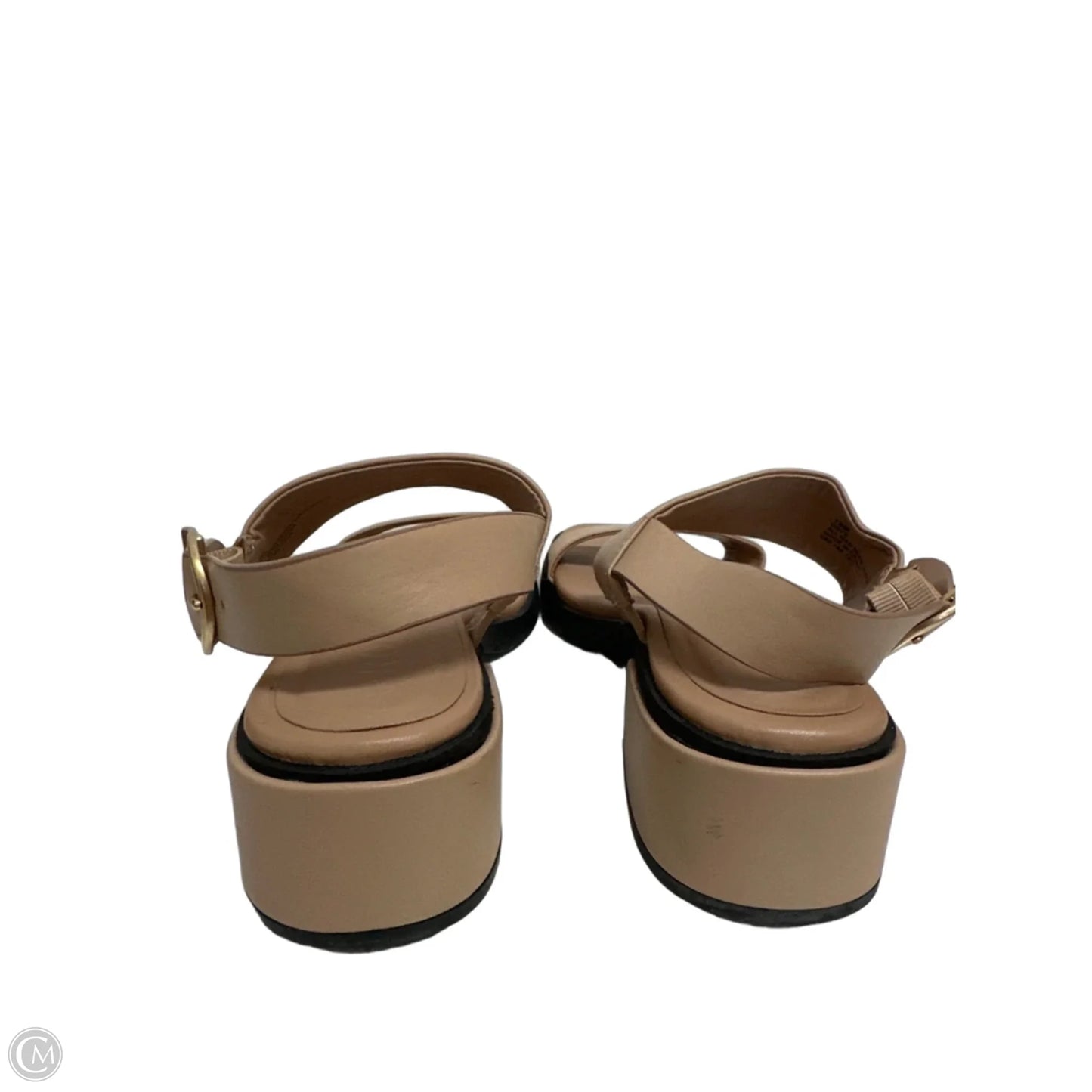 Sandals Heels Block By Aerosoles In Tan, Size: 10