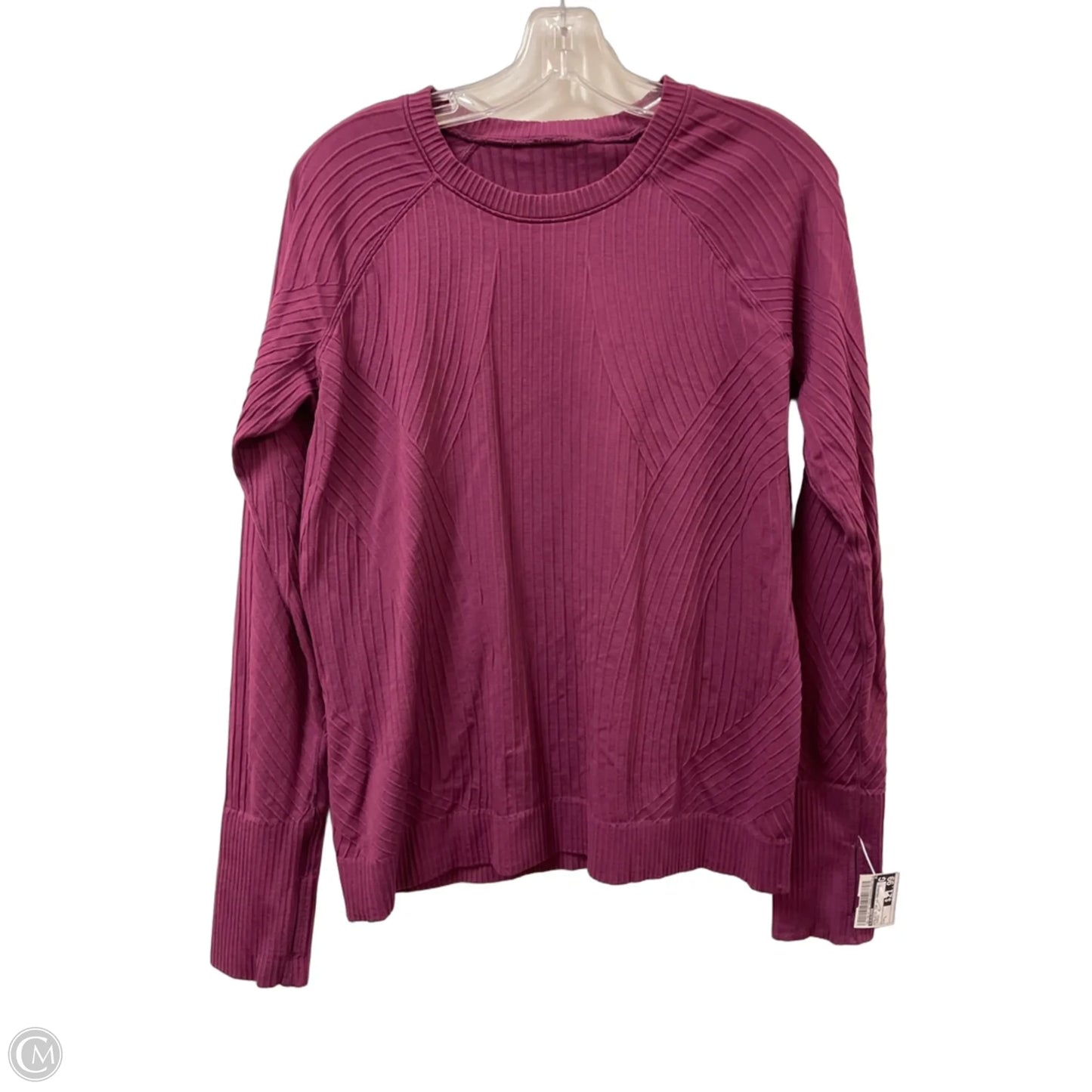 Athletic Top Long Sleeve Crewneck By Lululemon In Purple, Size: L