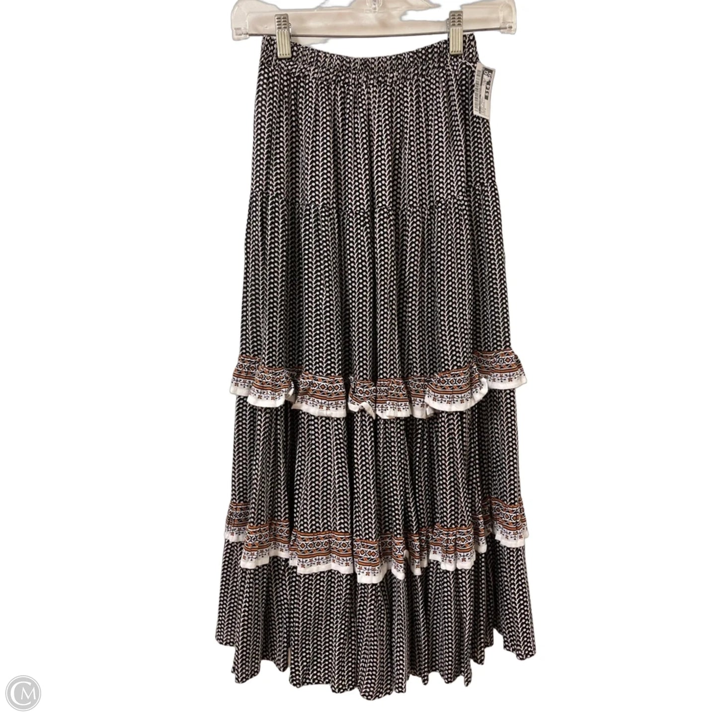 Skirt Maxi By Clothes Mentor In Black & Cream, Size: 4