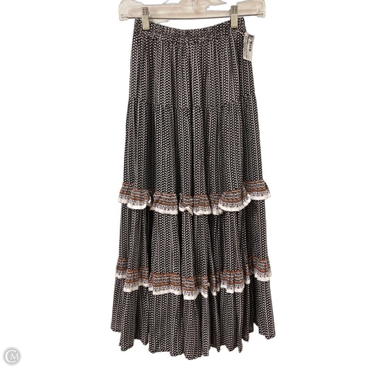 Skirt Maxi By Clothes Mentor In Black & Cream, Size: 4