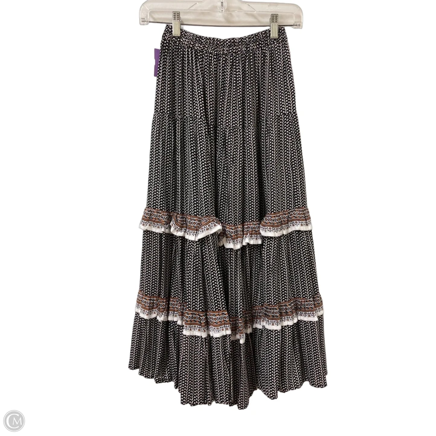 Skirt Maxi By Clothes Mentor In Black & Cream, Size: 4