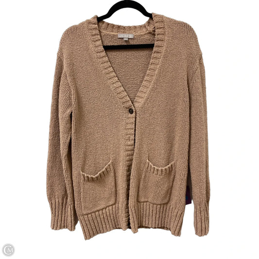 Sweater Cardigan By J. Crew In Tan, Size: Xs