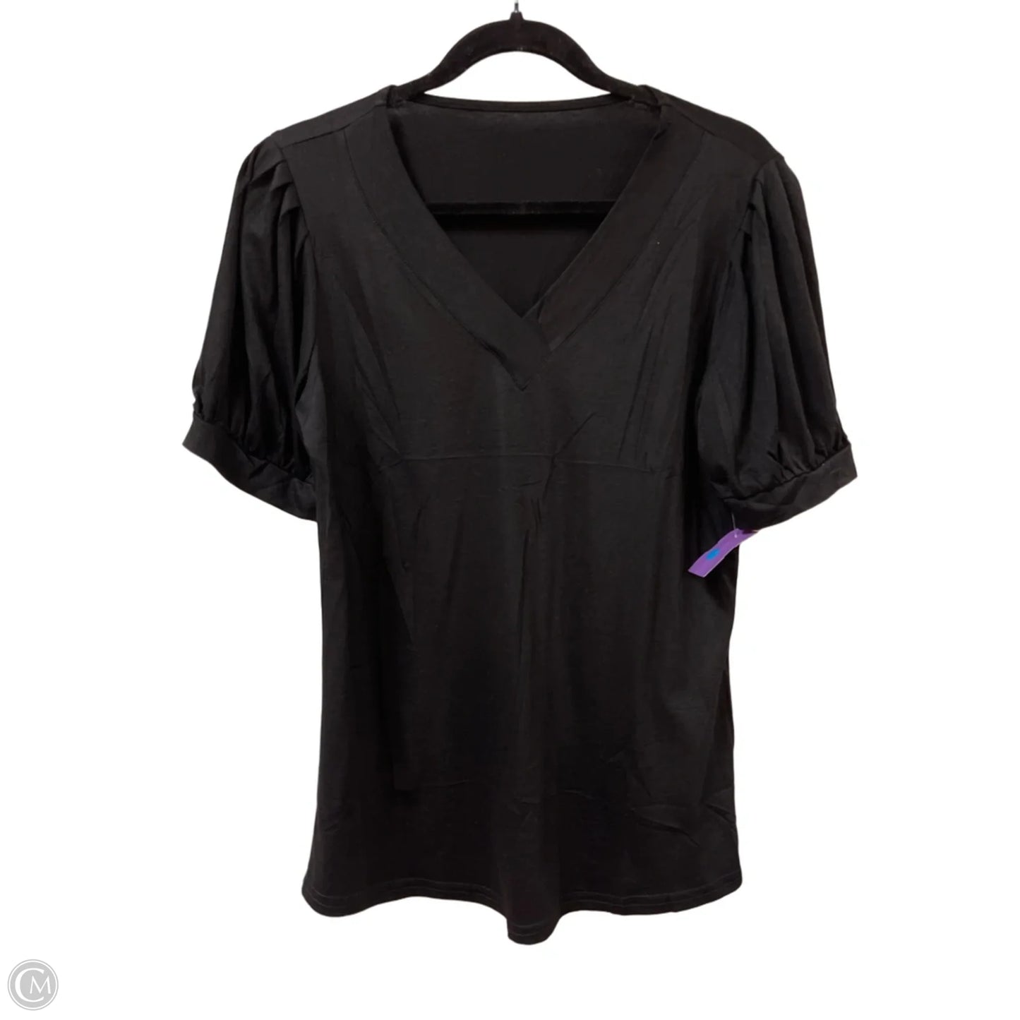 Top Short Sleeve By Clothes Mentor In Black, Size: S