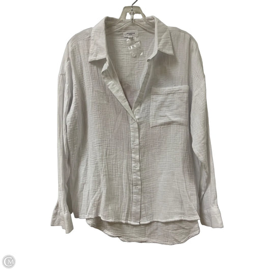 Blouse Long Sleeve By Anniewear In White, Size: S