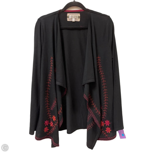 Sweater Cardigan Designer By Neiman Marcus In Black, Size: L
