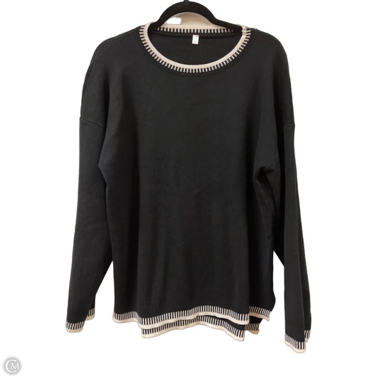 Sweater By Clothes Mentor In Black, Size: L