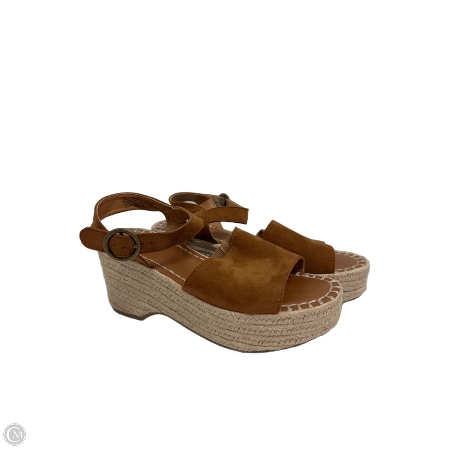 Sandals Heels Wedge By Universal Thread In Brown, Size: 7.5