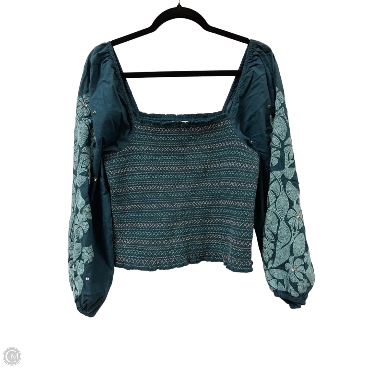 Top Long Sleeve By Anthropologie In Blue, Size: M