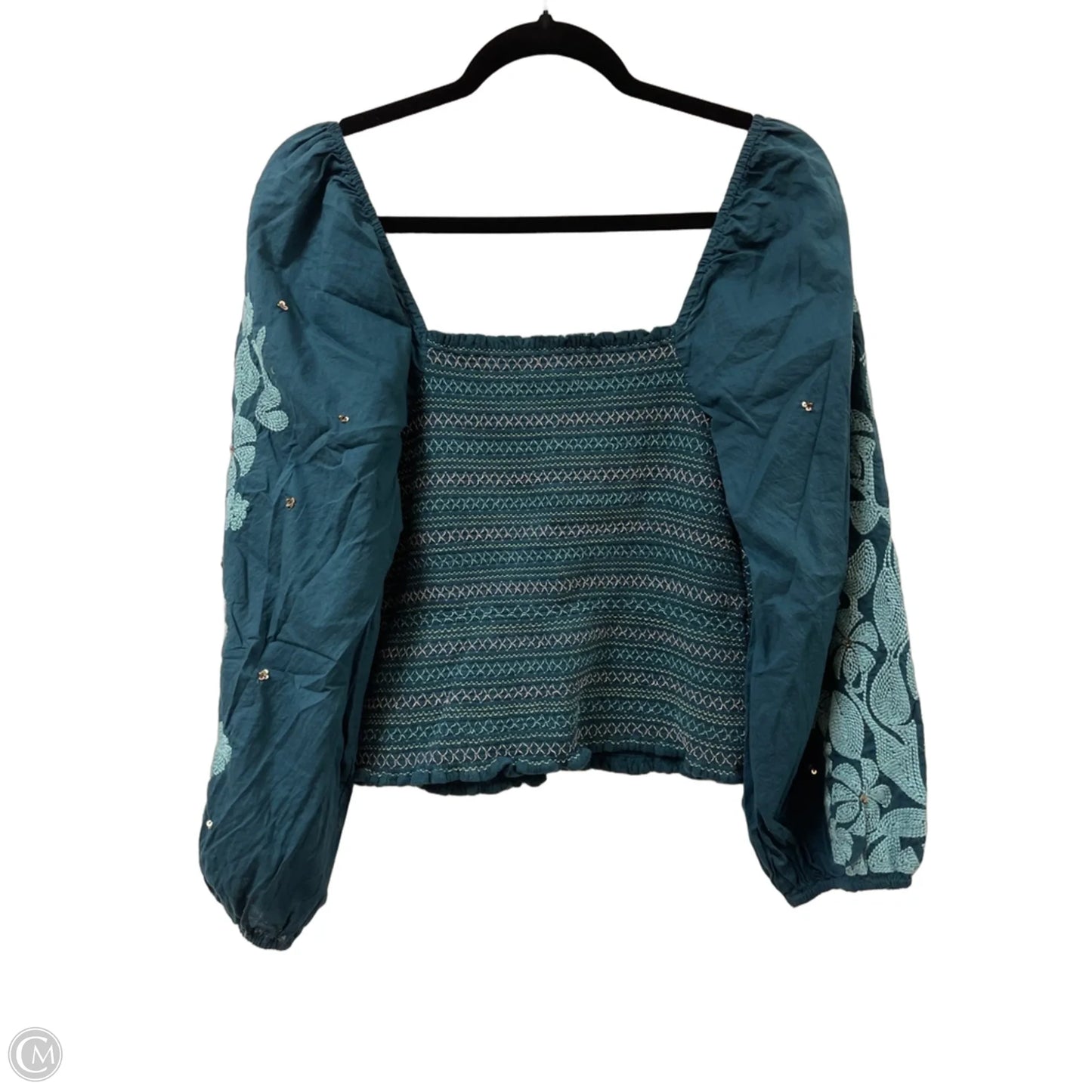 Top Long Sleeve By Anthropologie In Blue, Size: M