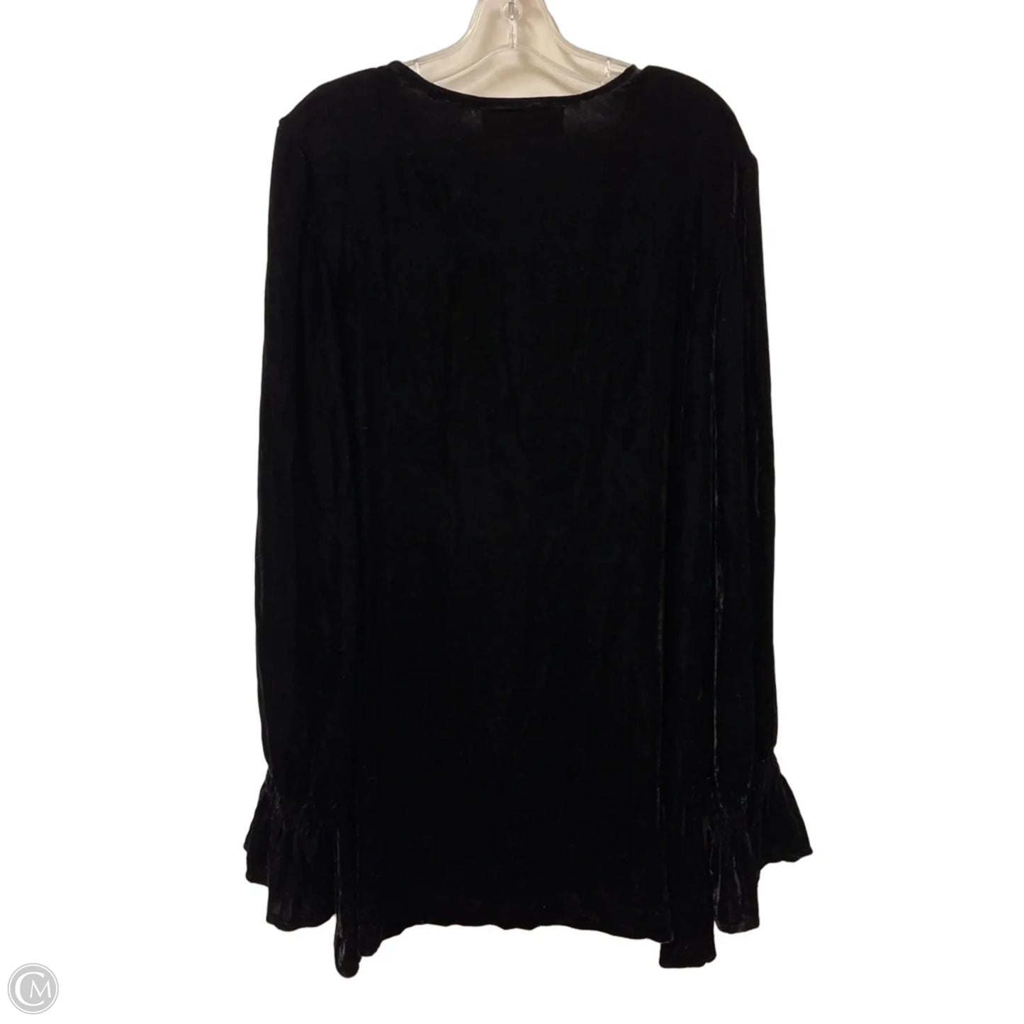 Tunic Long Sleeve By Double D Ranch In Black, Size: L