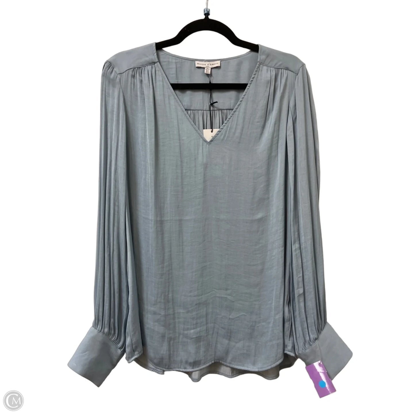 Top Long Sleeve By Maison Damelie In Blue, Size: L
