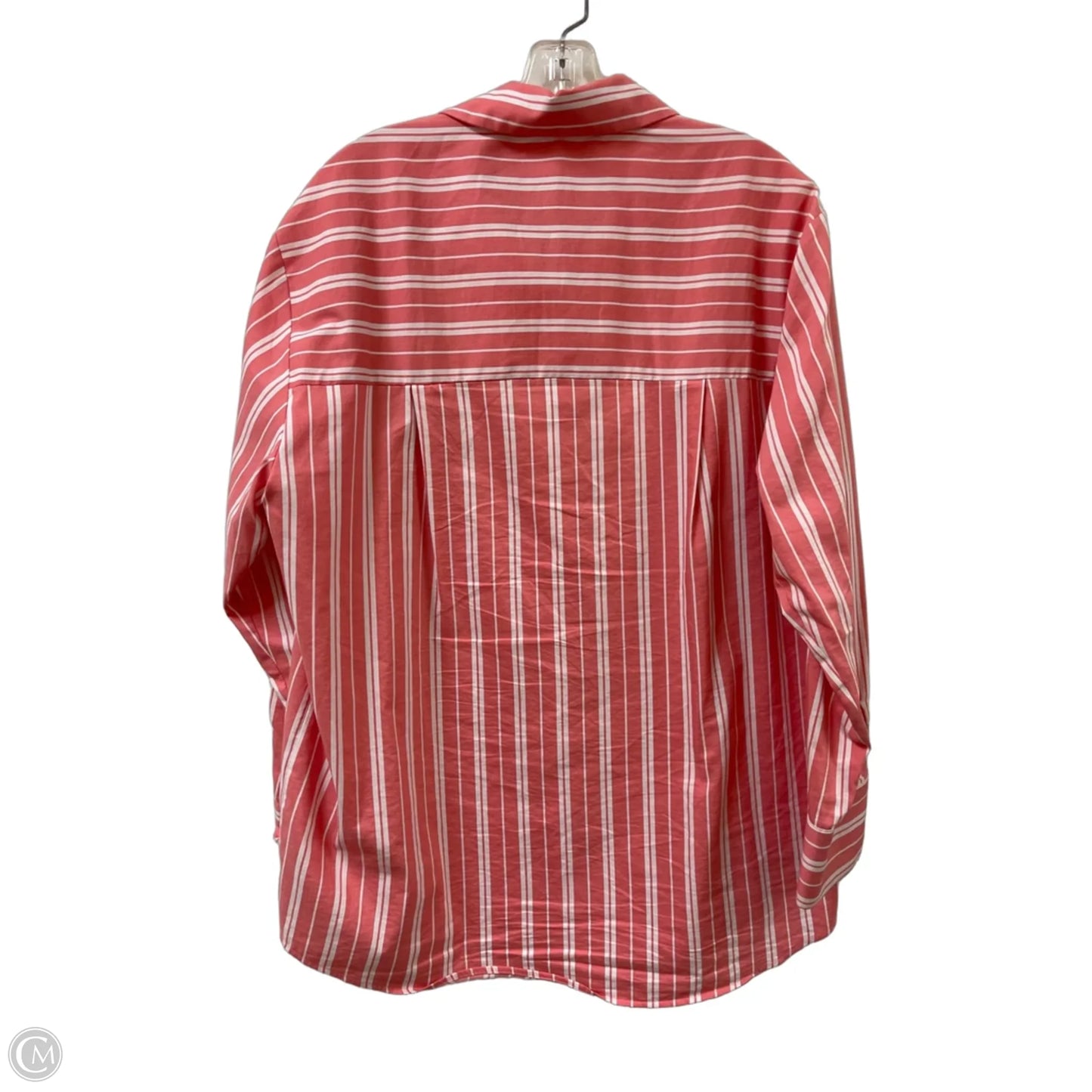 Blouse Long Sleeve By Zara In Coral, Size: M