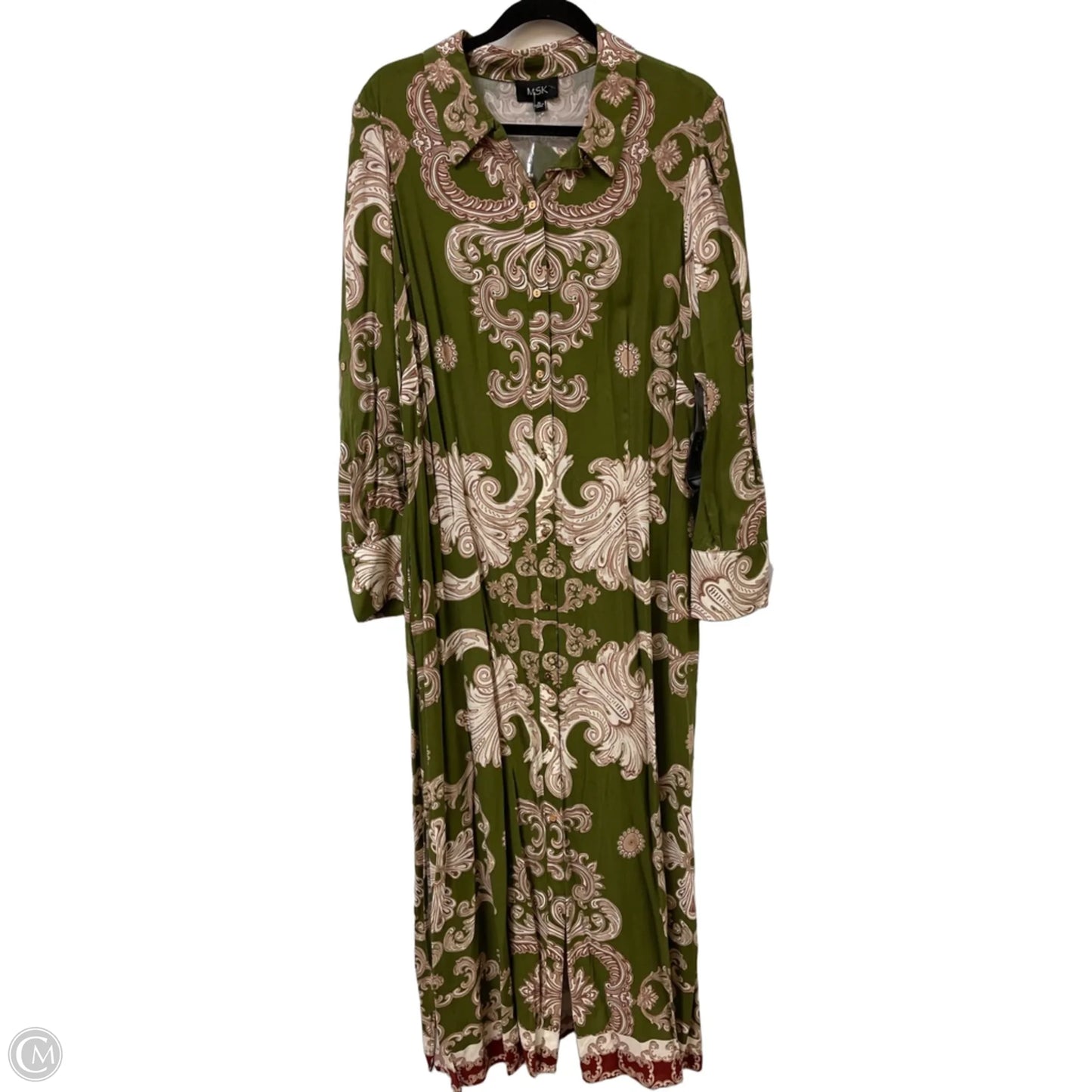 Dress Casual Maxi By Msk In Green, Size: Xl