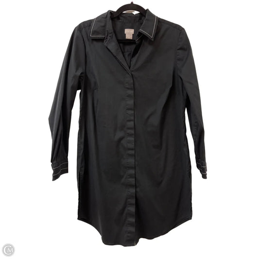 Dress Casual Midi By Chicos In Black, Size: M