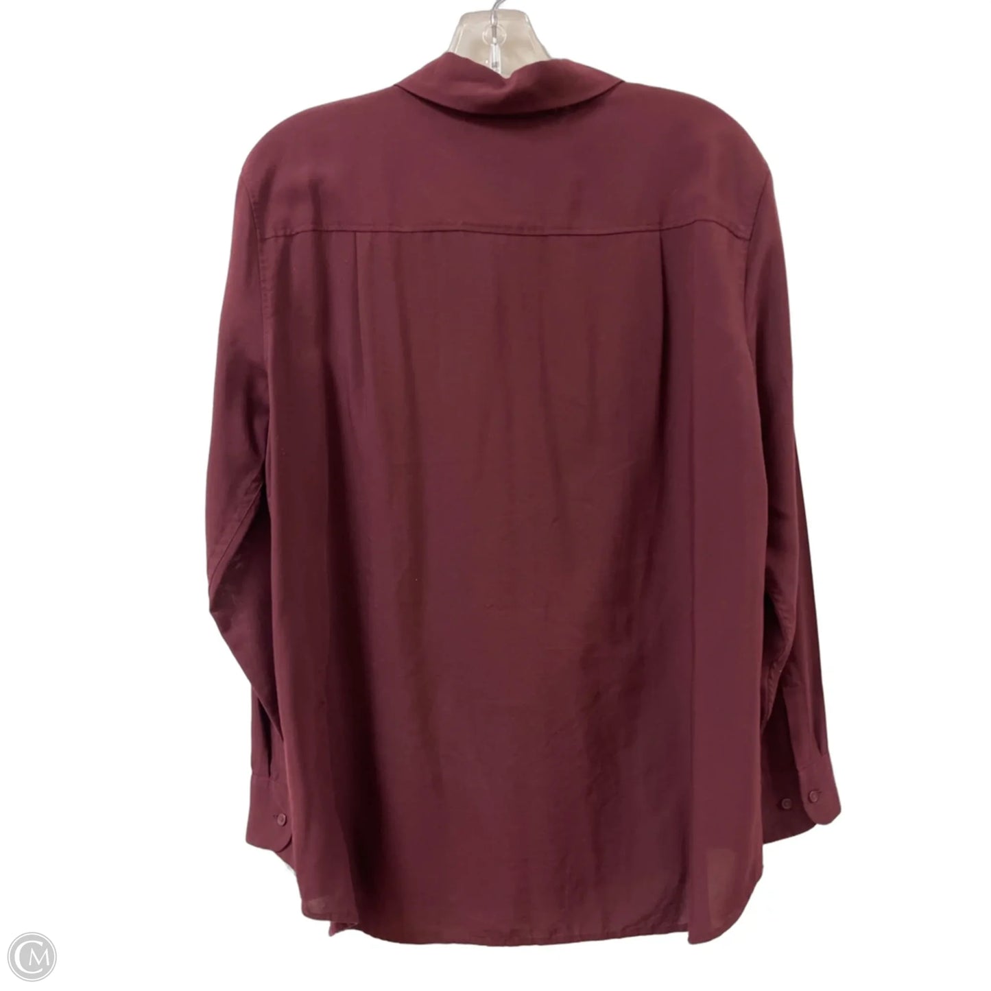Blouse Long Sleeve By Uniqlo In Red, Size: L