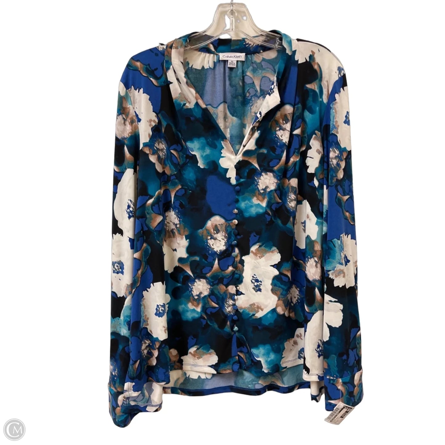 Top Long Sleeve By Calypso St Barth In Floral Print, Size: Xl