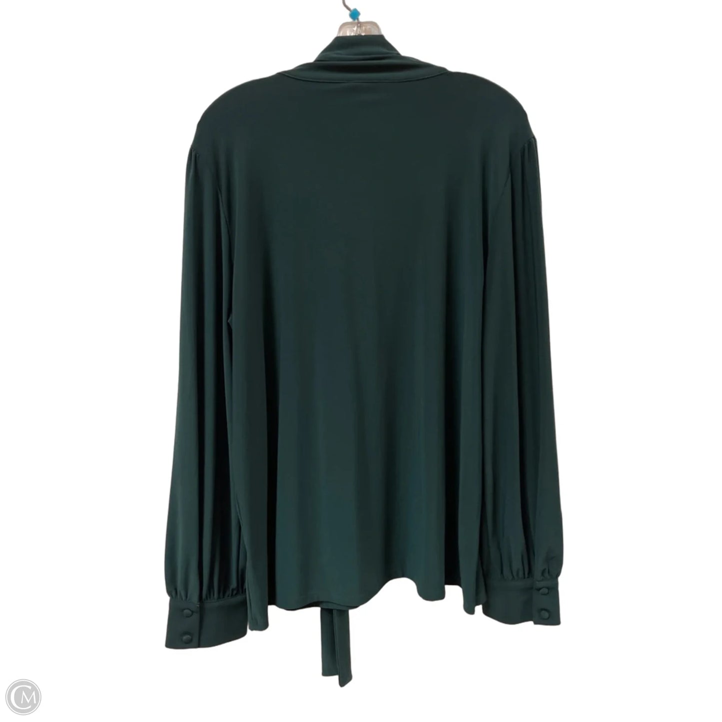 Blouse Long Sleeve By Calvin Klein In Green, Size: Xl