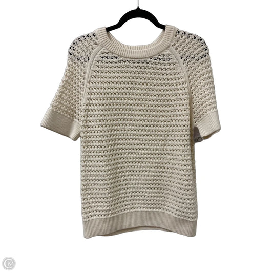 Sweater Short Sleeve By Varley In Cream, Size: M