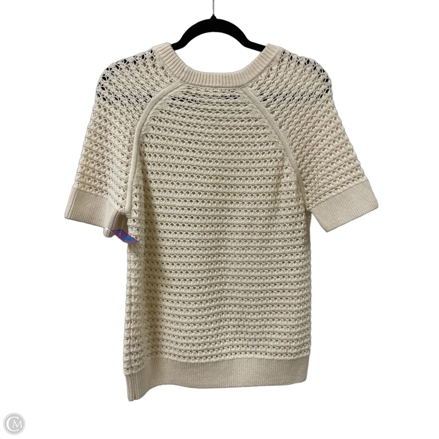Sweater Short Sleeve By Varley In Cream, Size: M