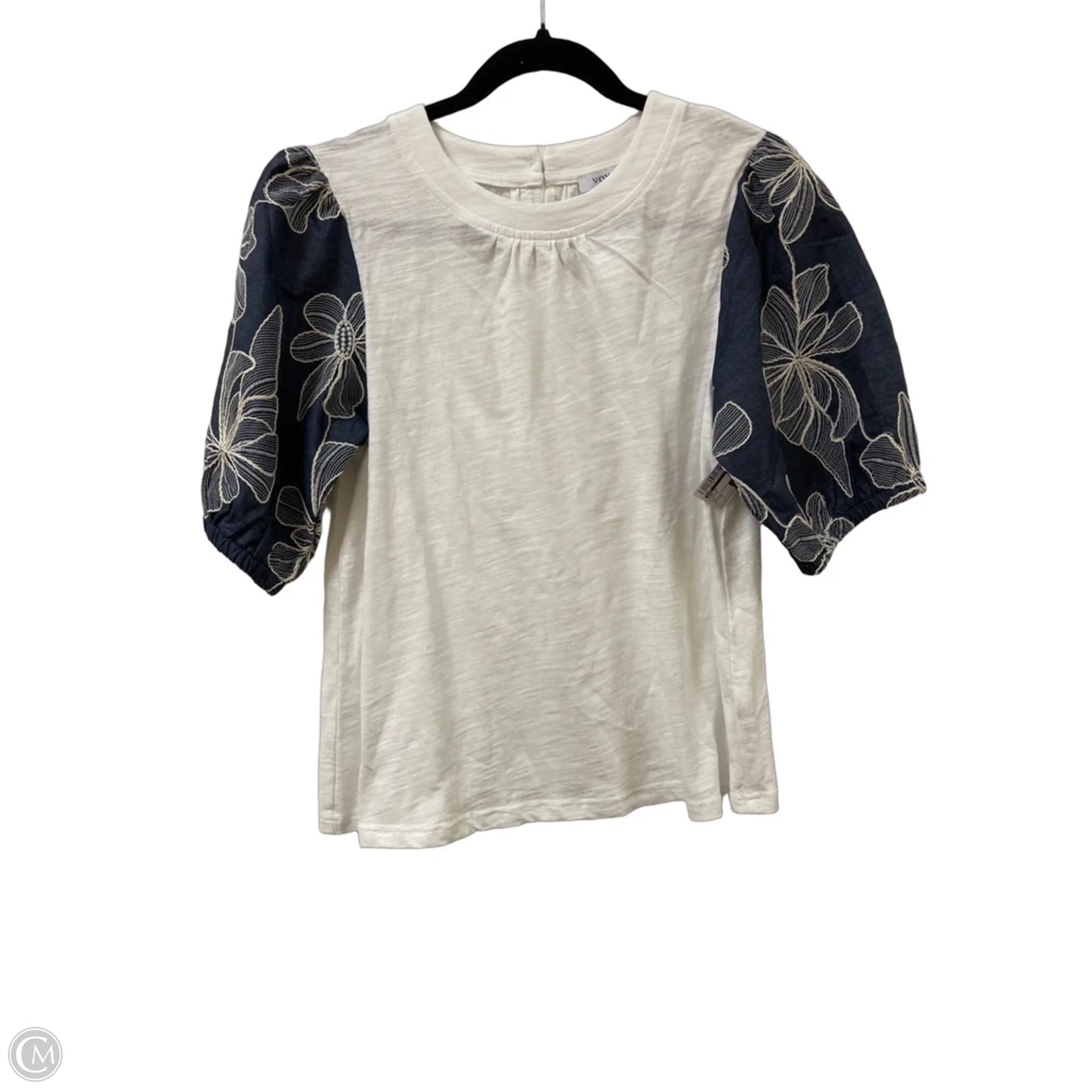 Top Short Sleeve By Voy In White, Size: S