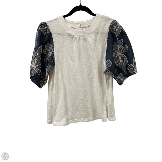 Top Short Sleeve By Voy In White, Size: S
