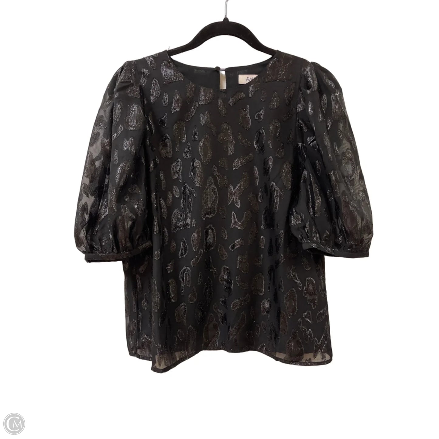 Top Short Sleeve By Clothes Mentor In Black, Size: M