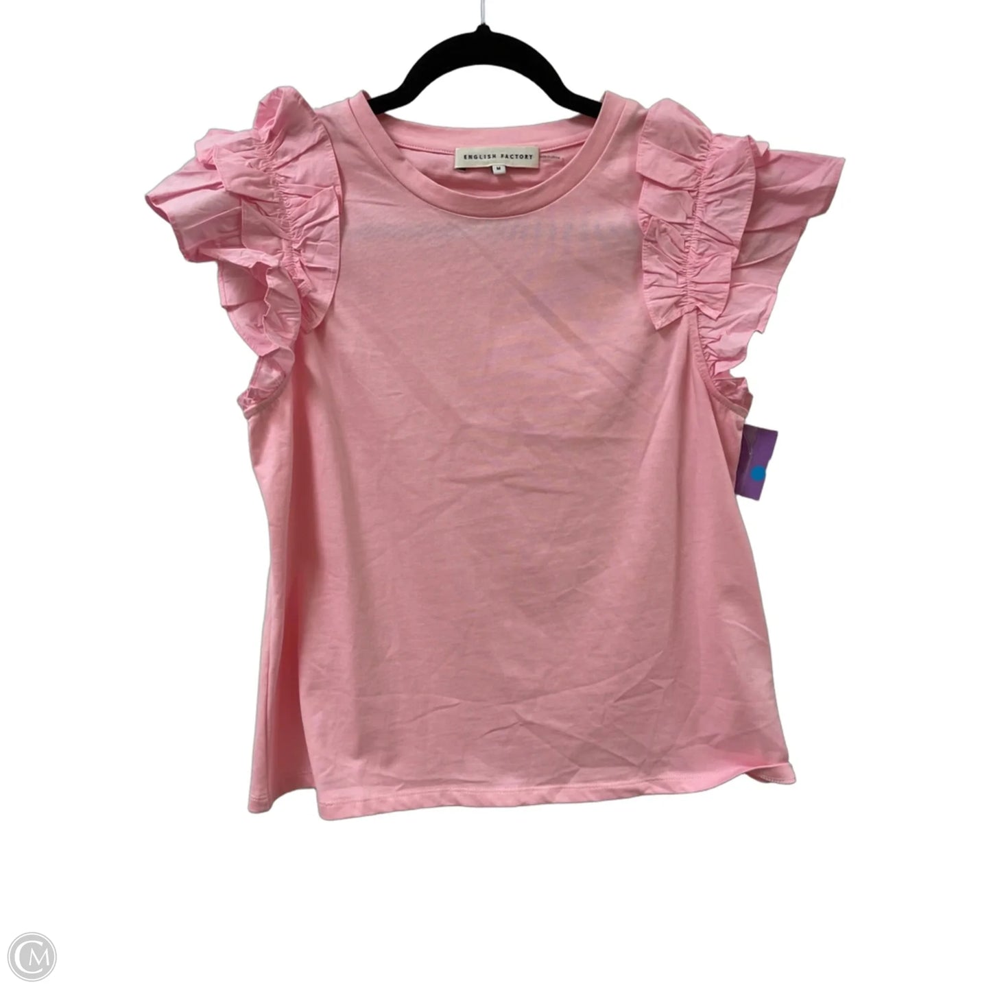 Top Short Sleeve By English Factory In Pink, Size: M