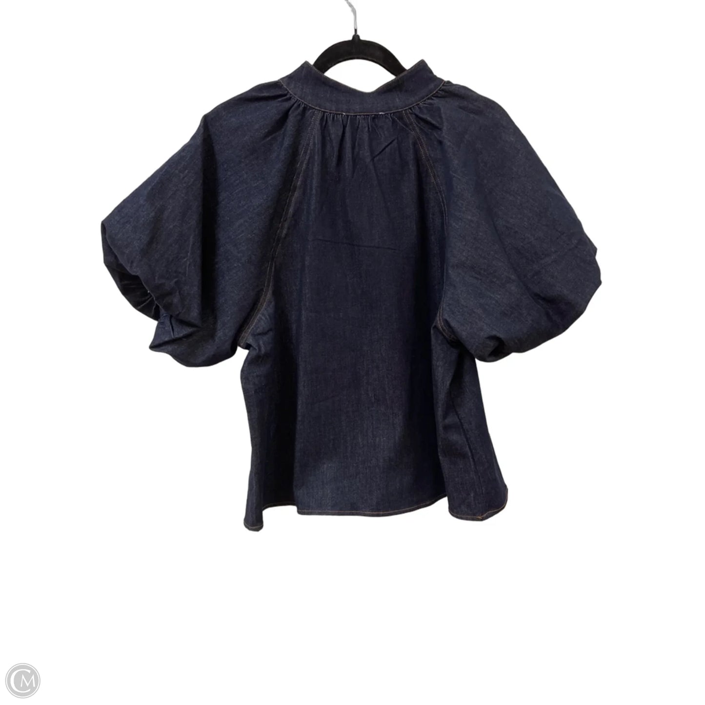 Top Short Sleeve By Thml In Blue Denim, Size: S