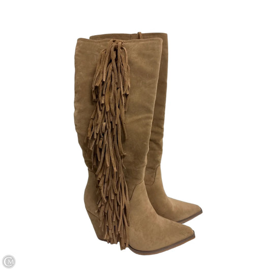 Boots Knee Heels By Oasis Society In Tan, Size: 6.5