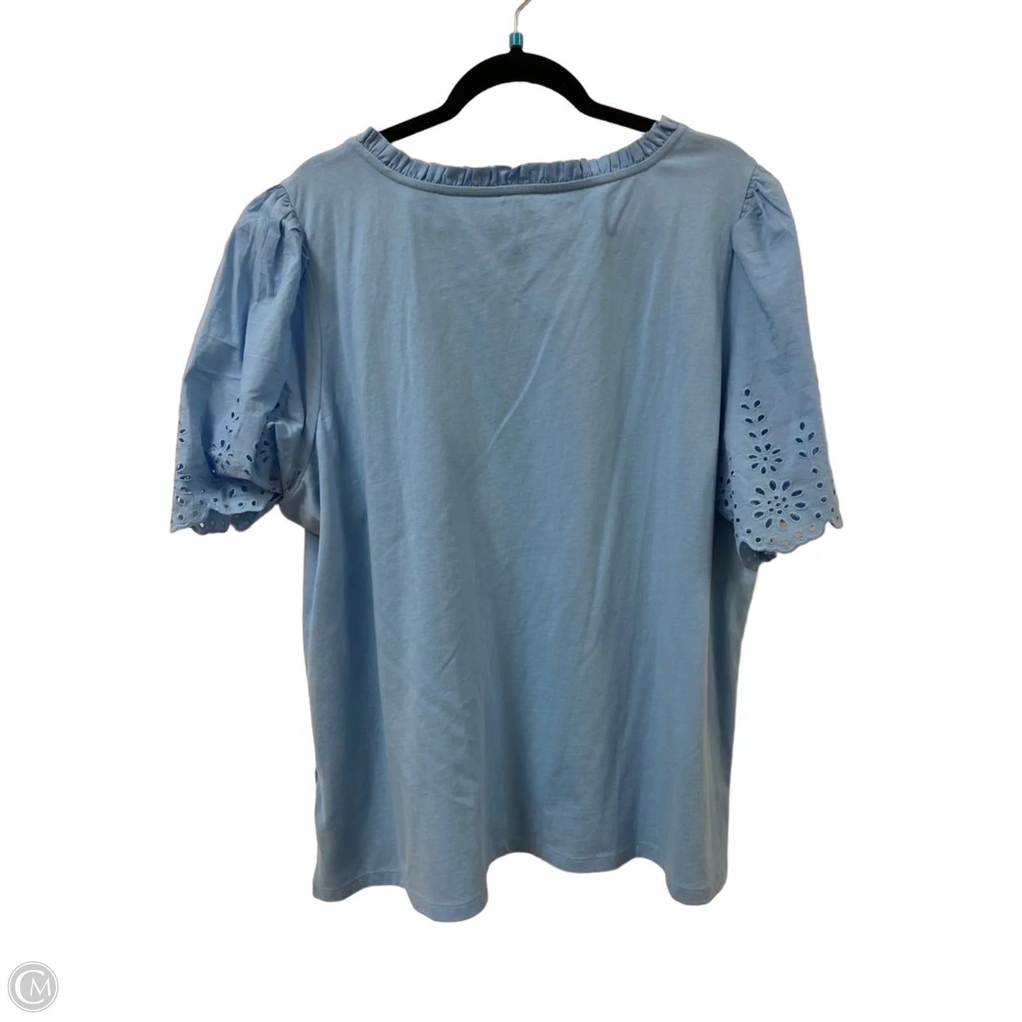 Top Short Sleeve By Talbots In Blue, Size: 3x