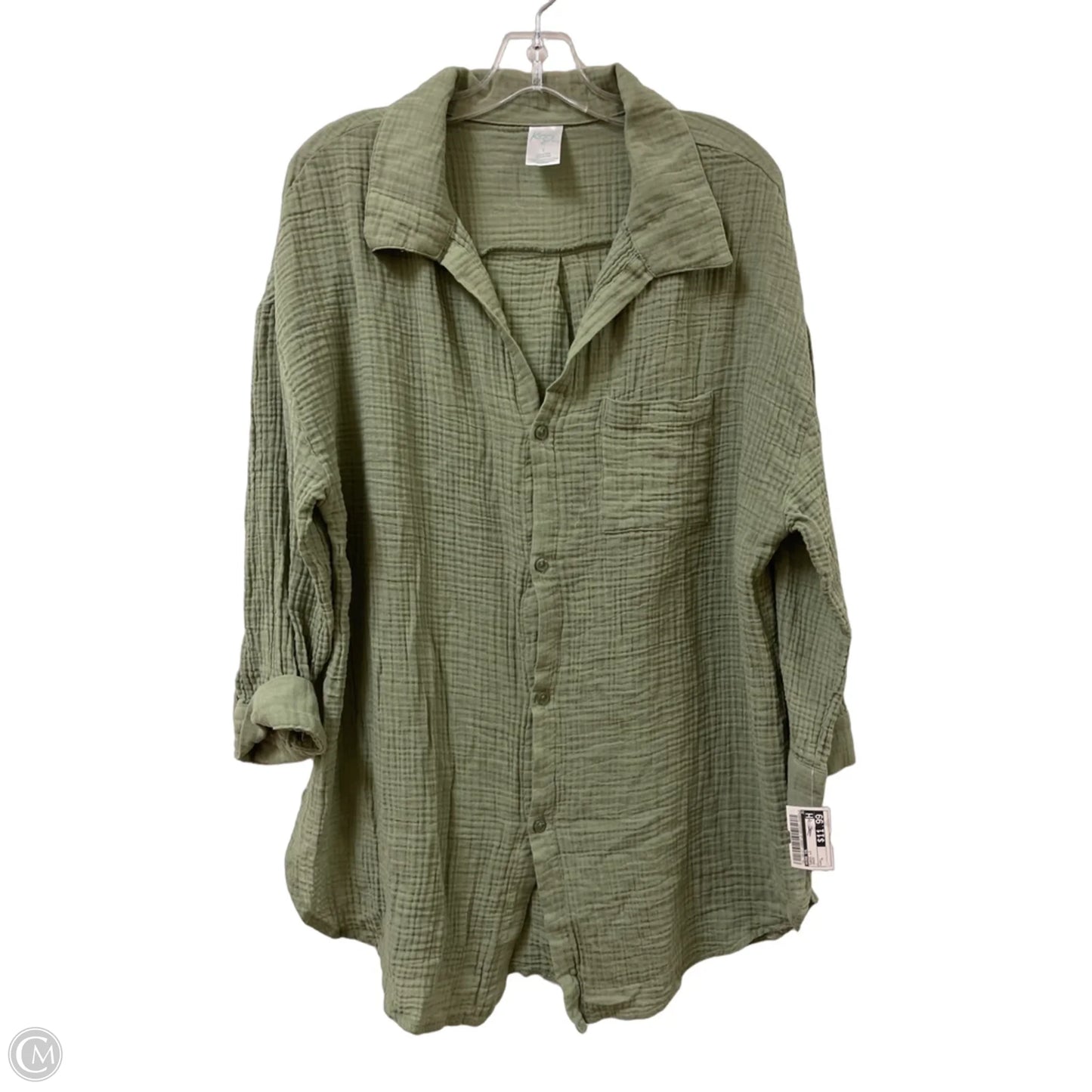 Tunic Long Sleeve By Kona Sol In Green, Size: L