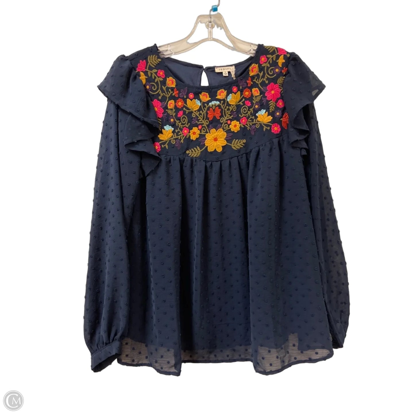 Top Long Sleeve By Jodifl In Navy, Size: S
