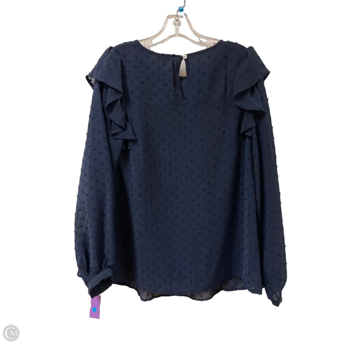 Top Long Sleeve By Jodifl In Navy, Size: S