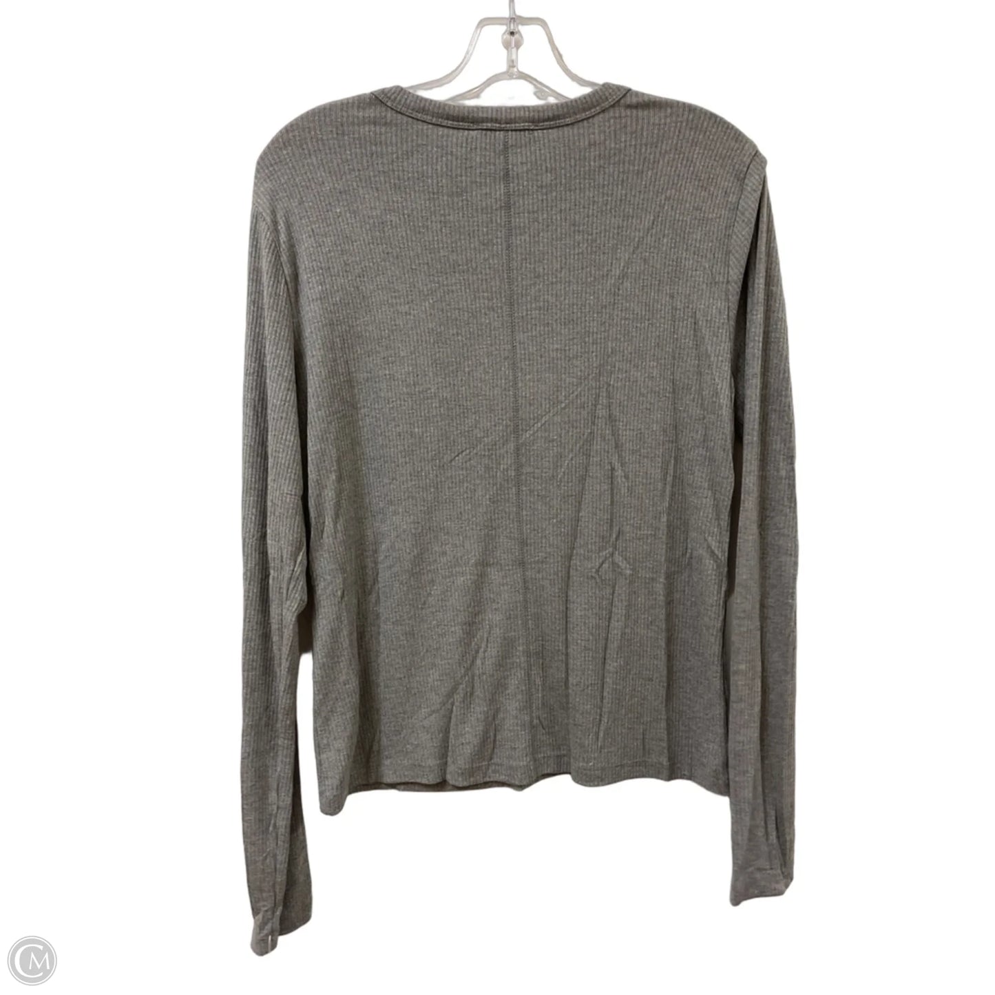 Top Long Sleeve By Madewell In Grey, Size: Xl