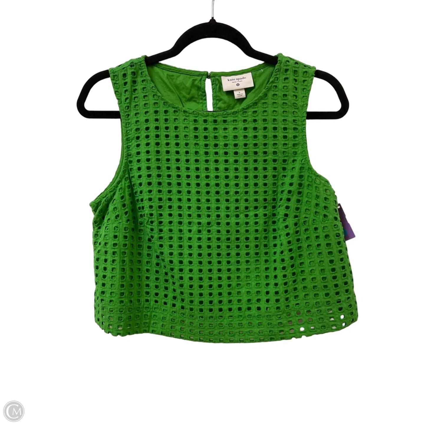 Top Sleeveless Designer By Kate Spade In Green, Size: S