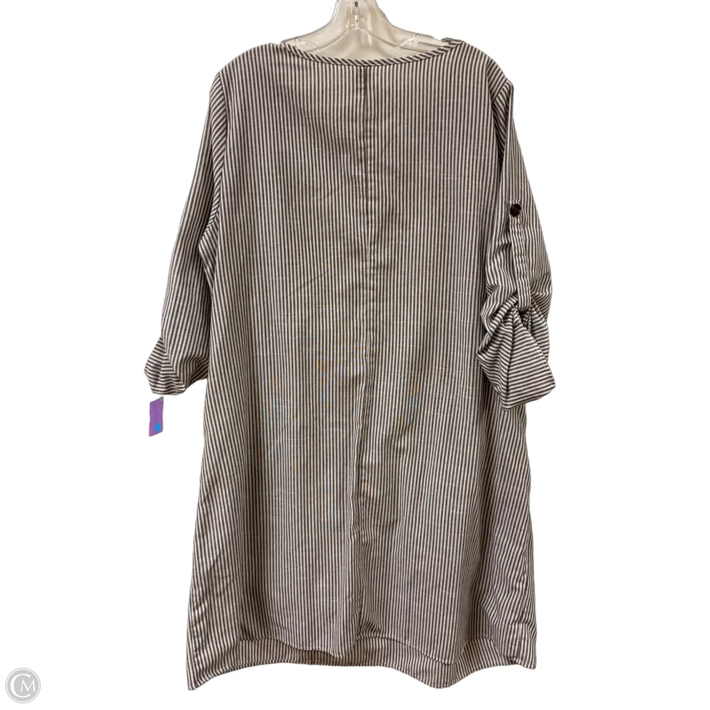 Dress Casual Midi By Emery Rose In Brown, Size: 1x