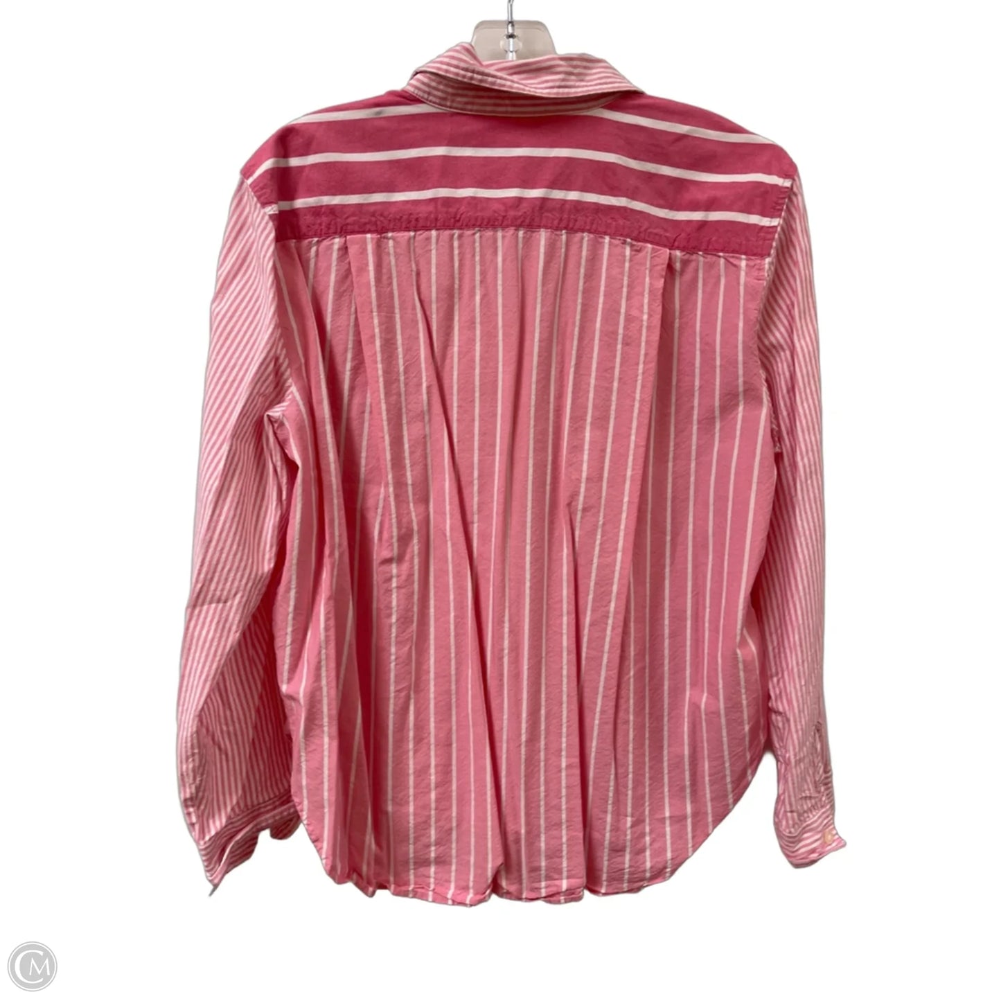 Blouse Long Sleeve By Loft In Pink, Size: L