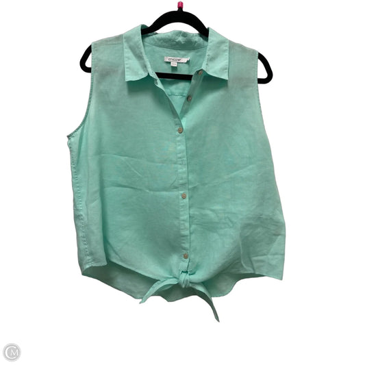Top Sleeveless By Chicos In Blue, Size: L
