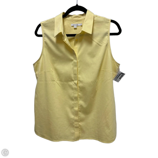 Top Short Sleeve By Chicos In Yellow, Size: L