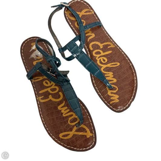 Sandals Flats By Sam Edelman In Teal, Size: 8
