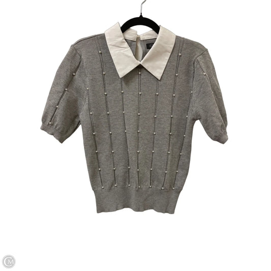 Sweater Short Sleeve By Clothes Mentor In Grey, Size: Xl